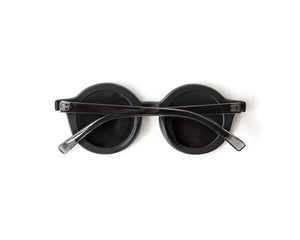 Adeline Round Sun Glasses, Matte Black