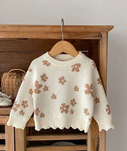 Load image into Gallery viewer, Willow Neutral Flower Sweater
