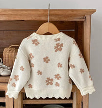 Load image into Gallery viewer, Willow Neutral Flower Sweater
