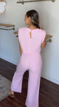 Load image into Gallery viewer, Bubble Gum Pink Linen Pant and Crop Set

