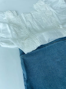 Nala Denim Skort and Blouse Set