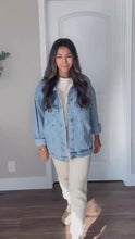 Load and play video in Gallery viewer, Demi Oversized Denim Jacket
