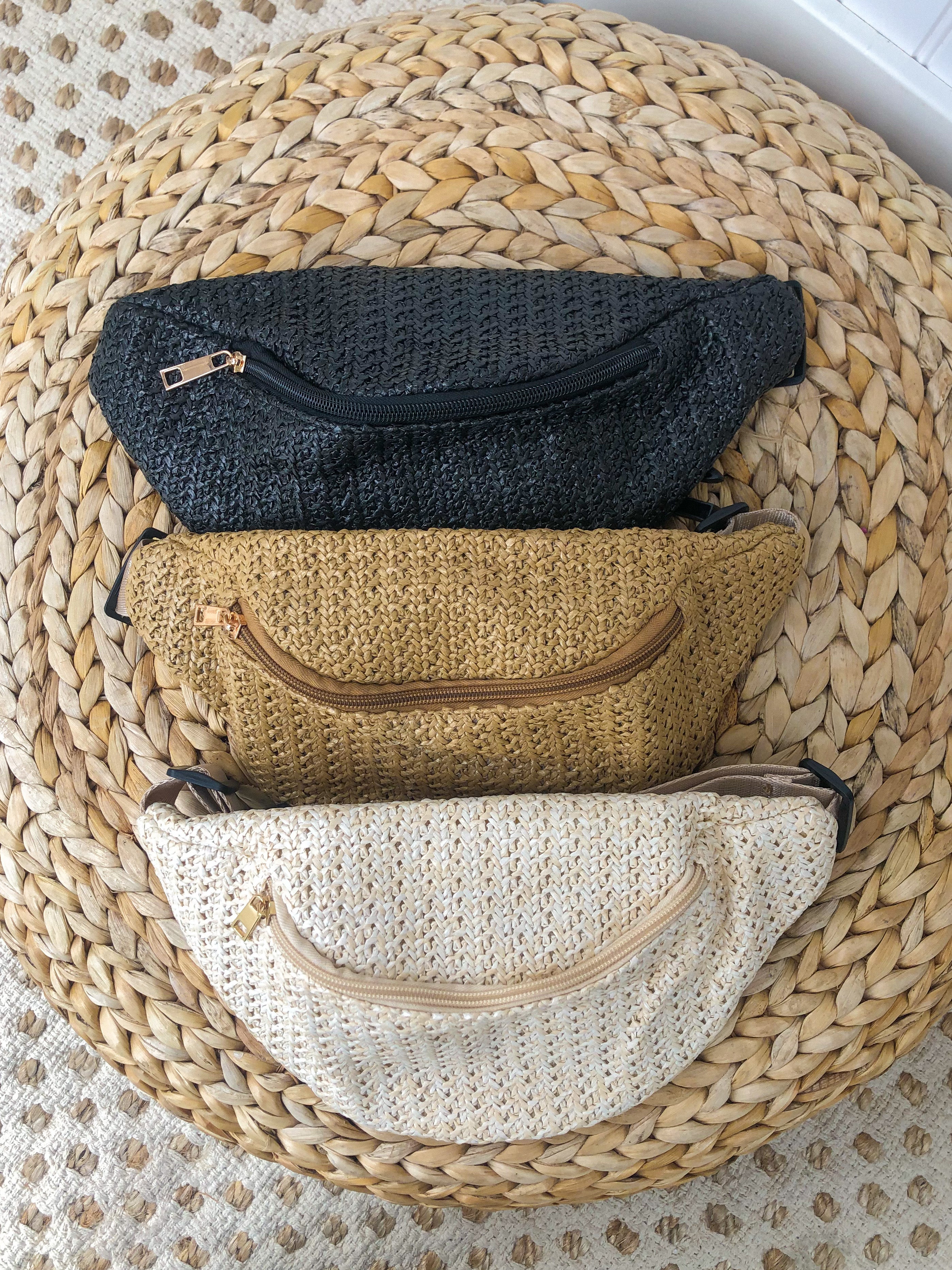 Raffia fanny cheap pack