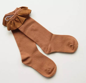 Ripley Ruffle Sock, Camel