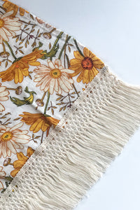 Cadence Floral Tassel Blanket