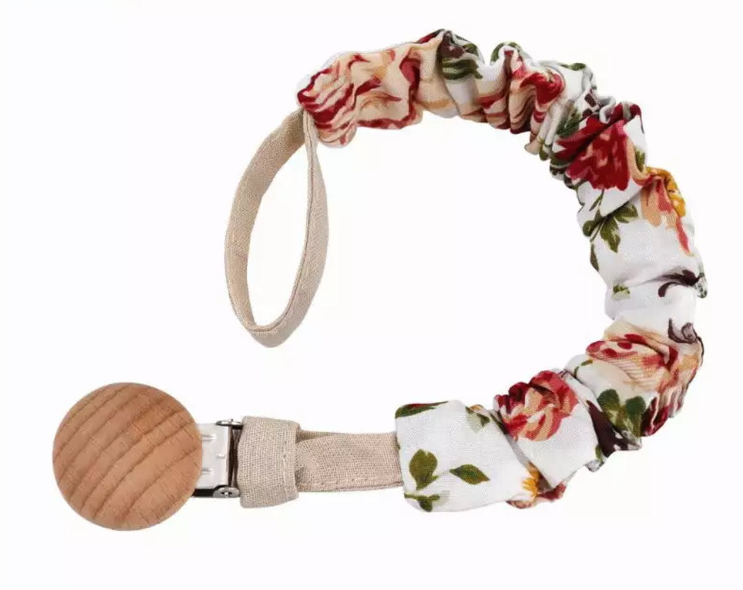 Fiona Floral Paci/ Teether Clip