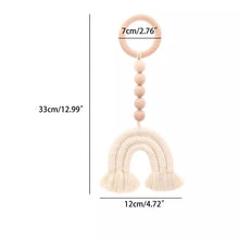 Load image into Gallery viewer, Roe Macrame Rainbow Teether/Toy, Oatmeal
