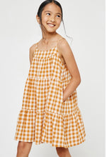 Load image into Gallery viewer, Kenzie Girls Gingham Tiered Sleeveless Dress
