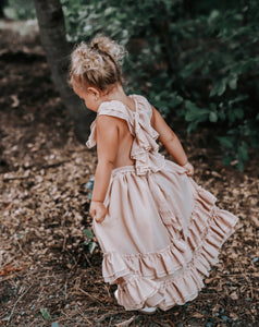Lexi Ruffle Maxi Dress - Champagne