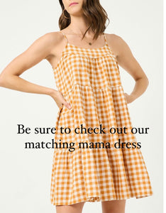 Kenzie Girls Gingham Tiered Sleeveless Dress