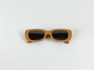 Beau Rectangular Retro Sunglasses, Mustard