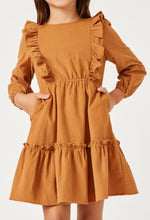 Load image into Gallery viewer, Petal Long Sleeve Corduroy Dress
