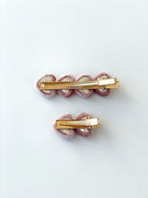 Load image into Gallery viewer, Goldie Heart Hair Clip Set, Dusty Rose
