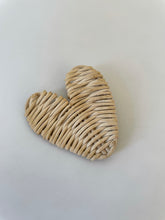 Load image into Gallery viewer, Heart Rattan Hair Clip, Natural
