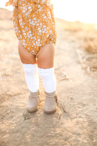 Talia Knee High  Sock, Milk